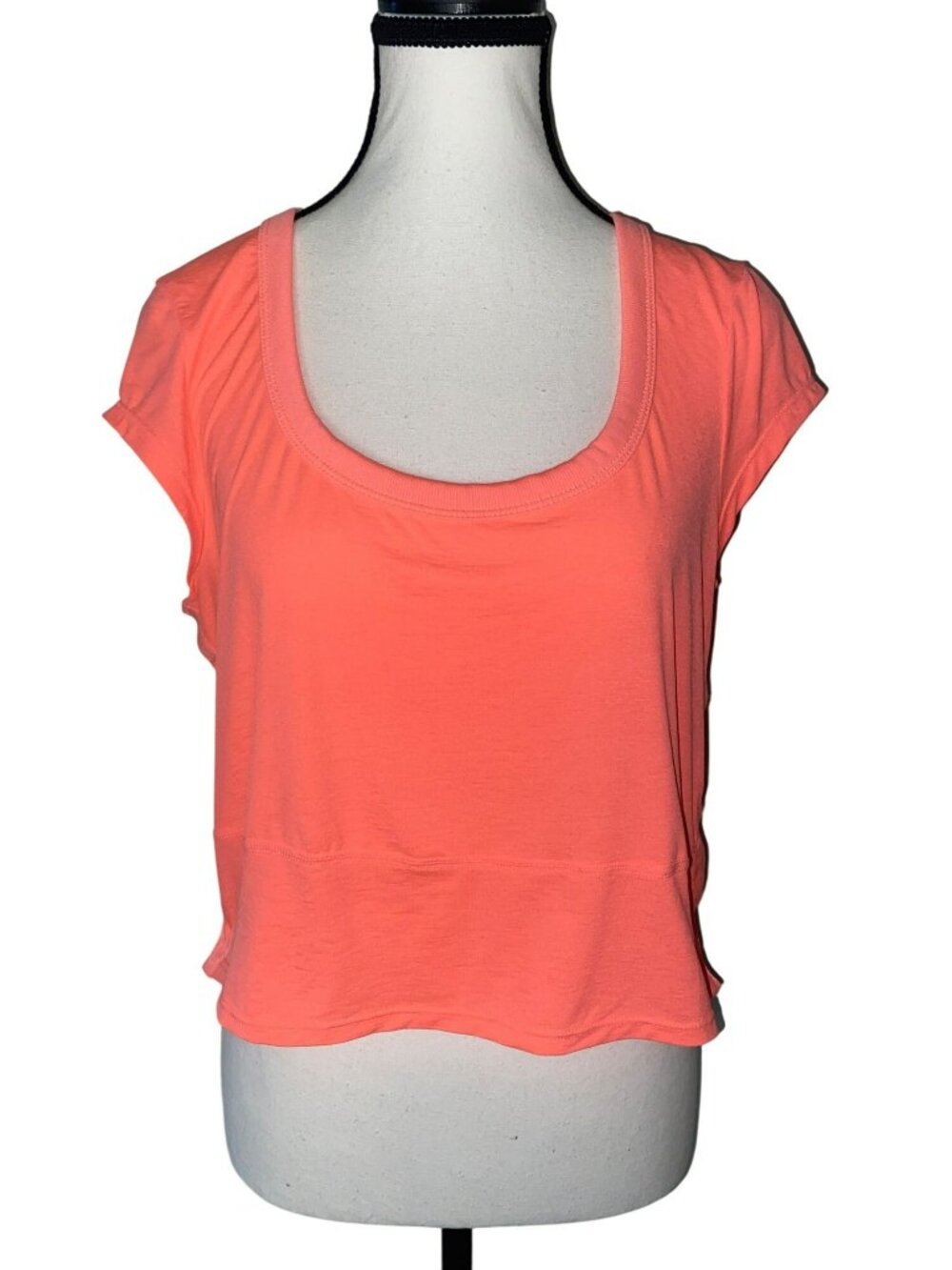 Free People Fp Movement Coral Pink Crop Top W/Side Snaps Size S